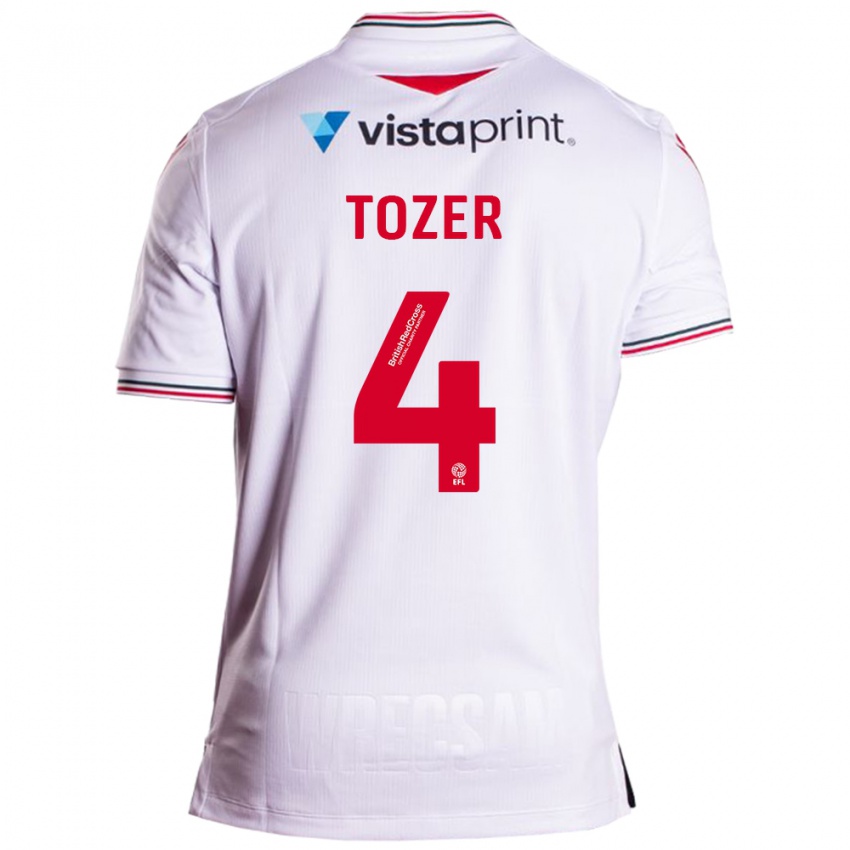 Damen Ben Tozer #4 Weiß Auswärtstrikot Trikot 2023/24 T-Shirt Schweiz