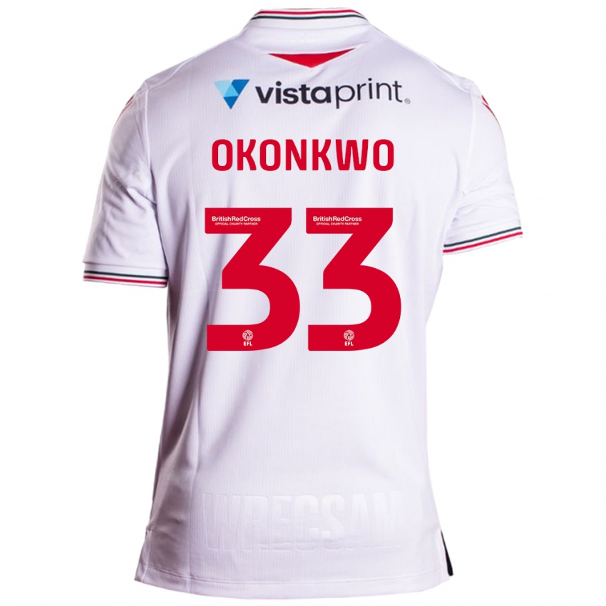 Damen Arthur Okonkwo #33 Weiß Auswärtstrikot Trikot 2023/24 T-Shirt Schweiz
