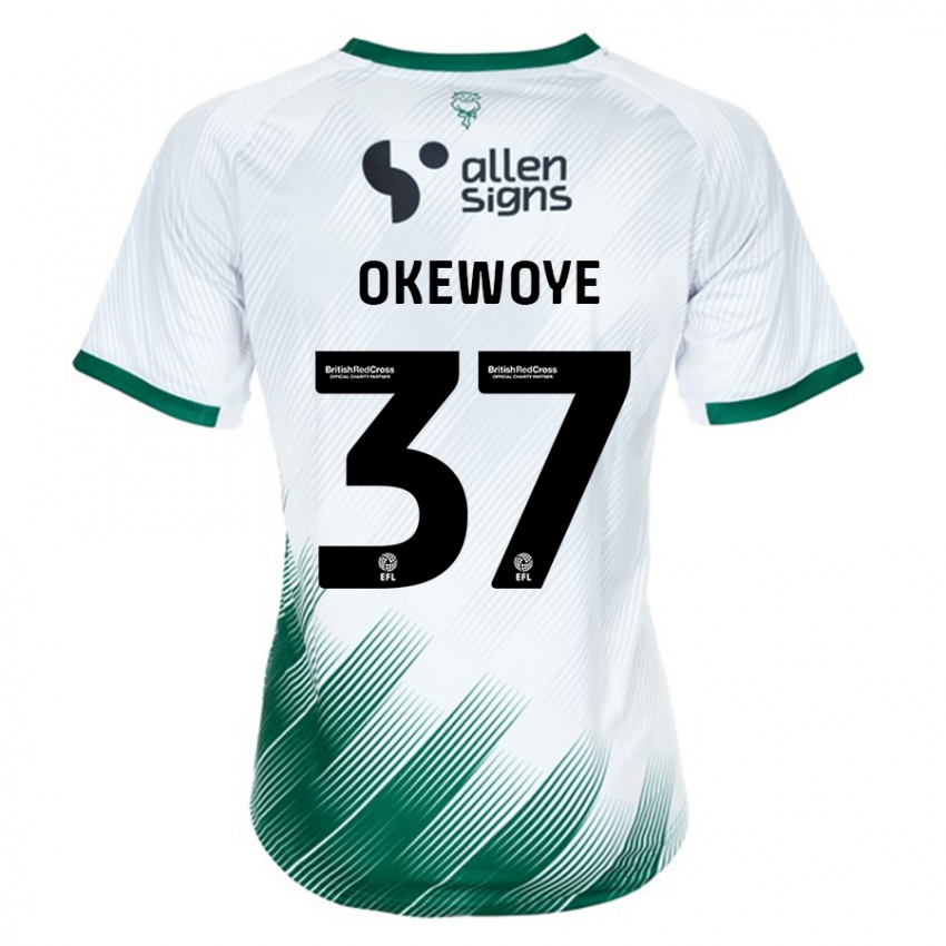 Damen Gbolahan Okewoye #37 Weiß Auswärtstrikot Trikot 2023/24 T-Shirt Schweiz