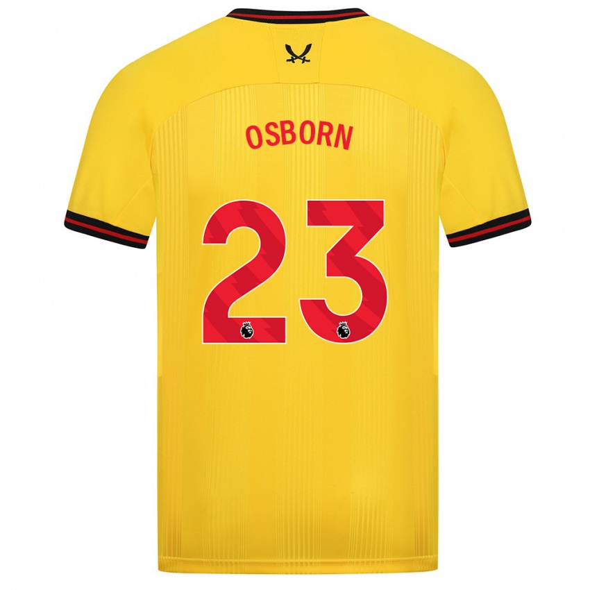 Damen Ben Osborn #23 Gelb Auswärtstrikot Trikot 2023/24 T-Shirt Schweiz