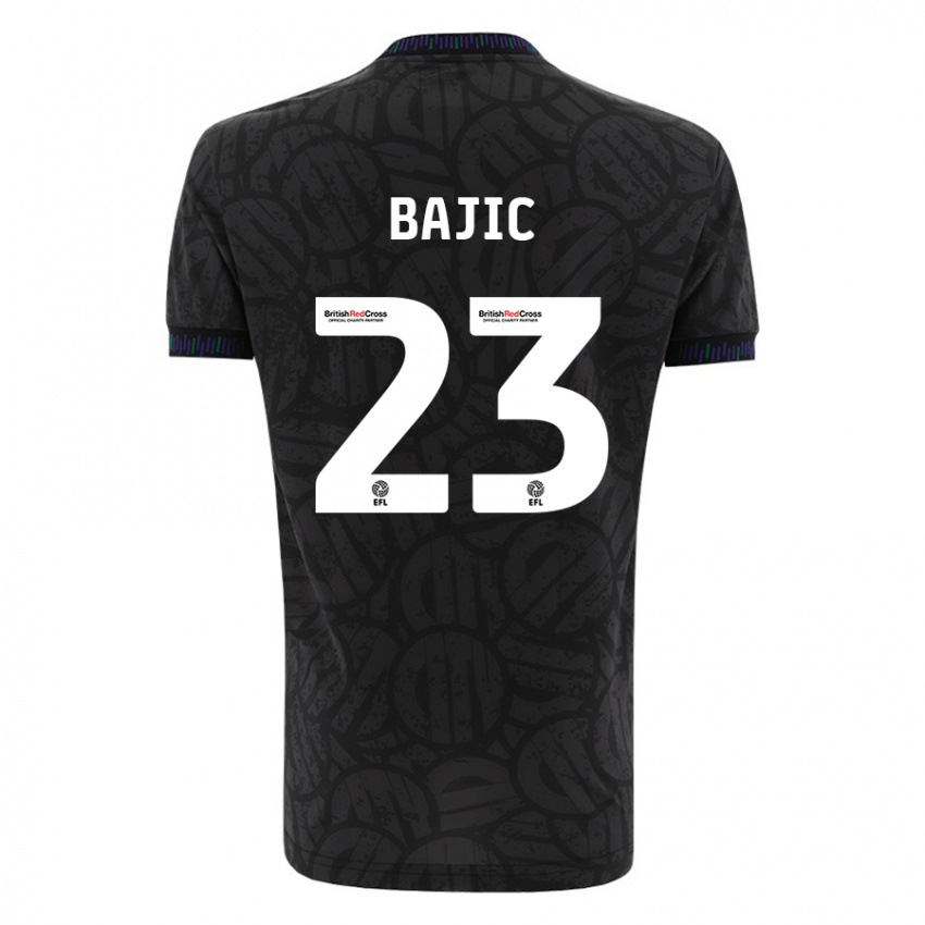 Damen Stefan Bajic #23 Schwarz Auswärtstrikot Trikot 2023/24 T-Shirt Schweiz