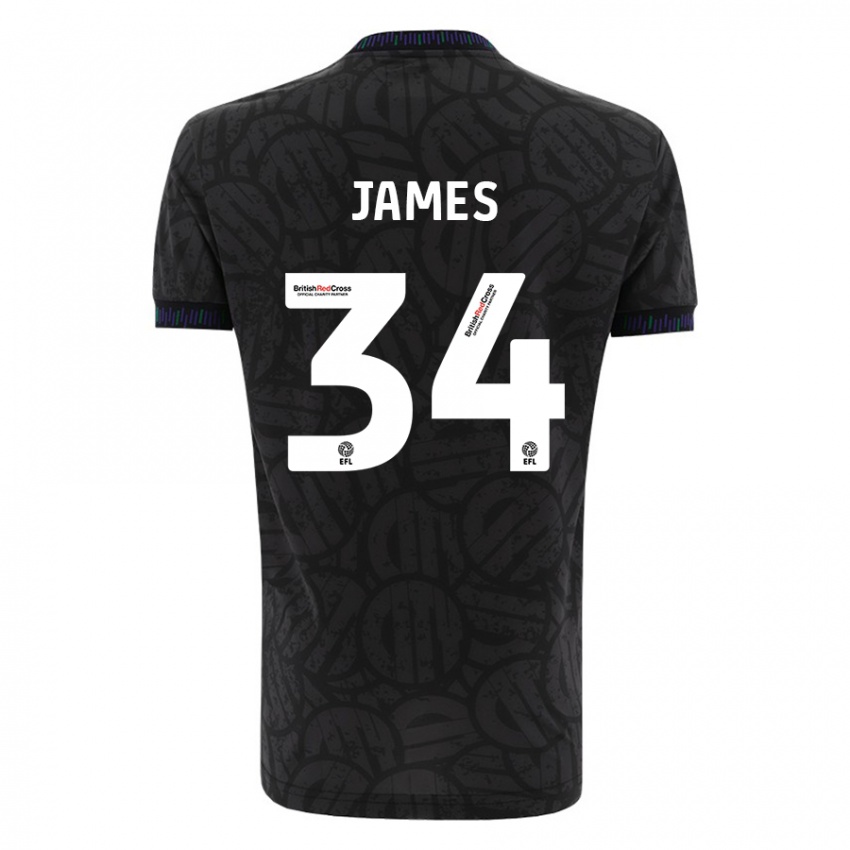 Damen Joseph James #34 Schwarz Auswärtstrikot Trikot 2023/24 T-Shirt Schweiz