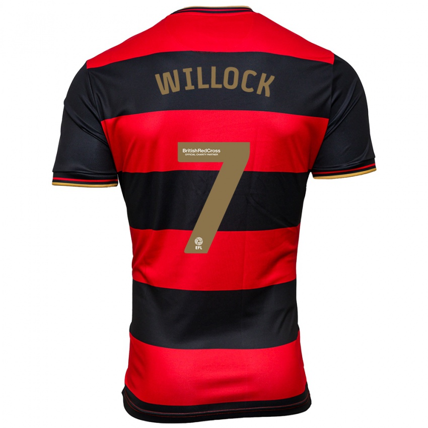 Damen Chris Willock #7 Schwarz Rot Auswärtstrikot Trikot 2023/24 T-Shirt Schweiz