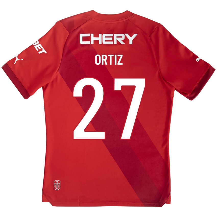 Damen Jorge Ortiz #27 Rot Auswärtstrikot Trikot 2023/24 T-Shirt Schweiz