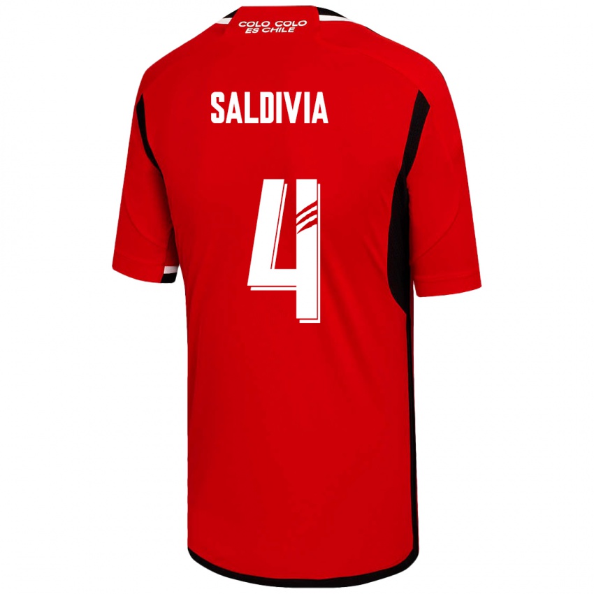 Damen Alan Saldivia #4 Rot Auswärtstrikot Trikot 2023/24 T-Shirt Schweiz
