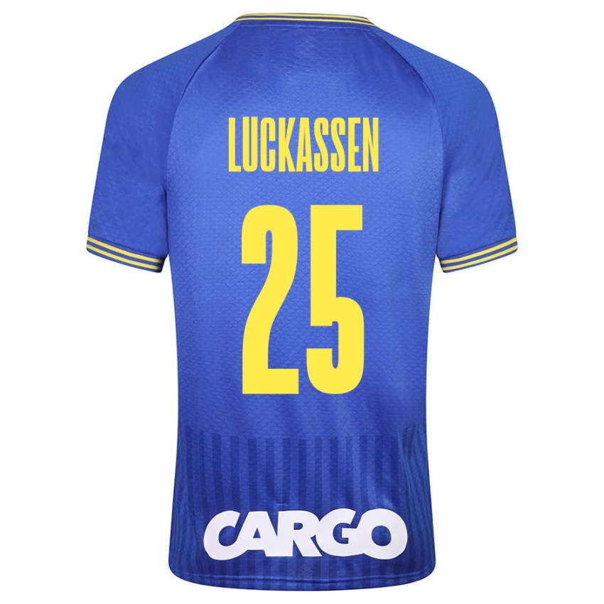 Damen Derrick Luckassen #25 Blau Auswärtstrikot Trikot 2023/24 T-Shirt Schweiz