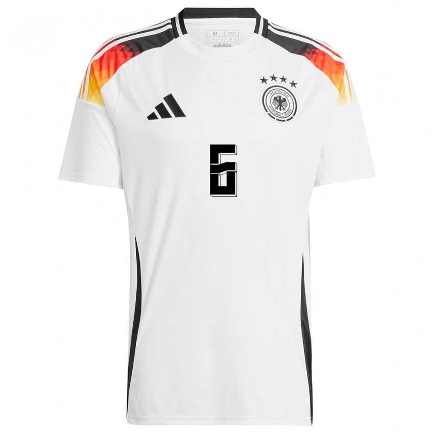 Enfant Maillot Allemagne Umut Tohumcu #6 Blanc Tenues Domicile 24-26 T-Shirt Suisse