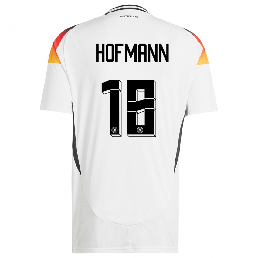 Enfant Maillot Allemagne Jonas Hofmann #18 Blanc Tenues Domicile 24-26 T-Shirt Suisse