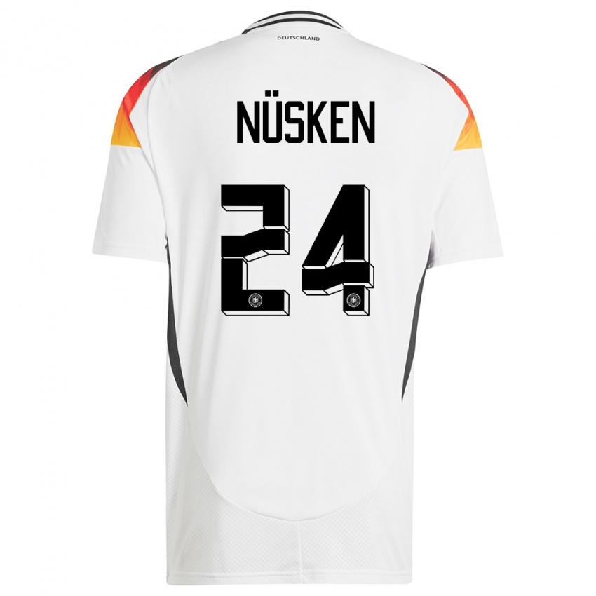 Enfant Maillot Allemagne Sjoeke Nusken #24 Blanc Tenues Domicile 24-26 T-Shirt Suisse