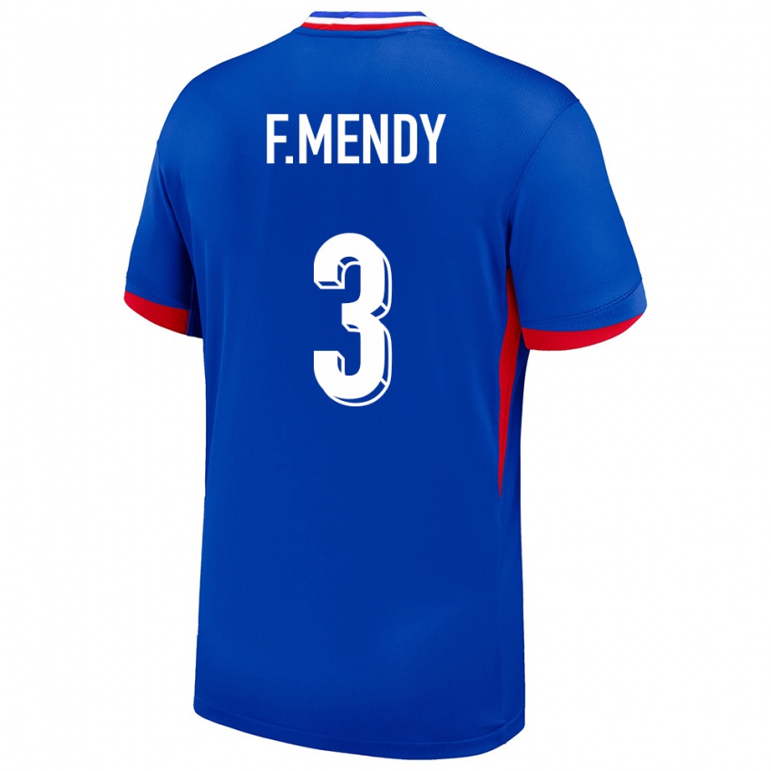 Enfant Maillot France Ferland Mendy #3 Bleu Tenues Domicile 24-26 T-Shirt Suisse