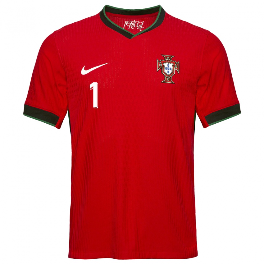 Enfant Maillot Portugal Andre Moreira #1 Rouge Tenues Domicile 24-26 T-Shirt Suisse