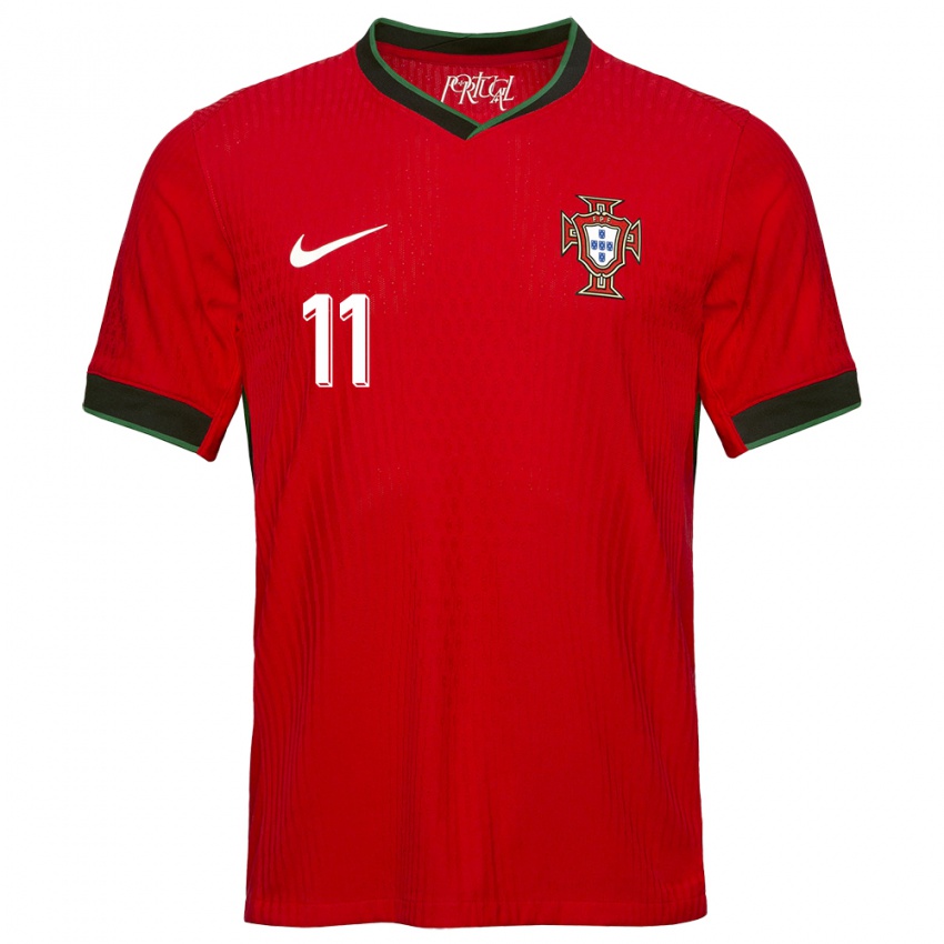 Enfant Maillot Portugal Joao Felix #11 Rouge Tenues Domicile 24-26 T-Shirt Suisse