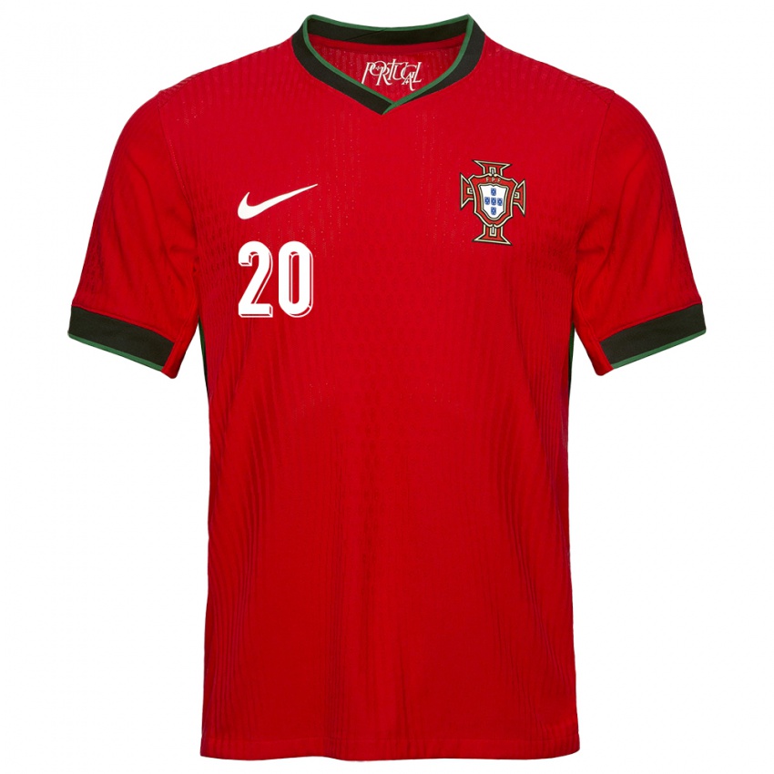 Enfant Maillot Portugal Fabio Silva #20 Rouge Tenues Domicile 24-26 T-Shirt Suisse