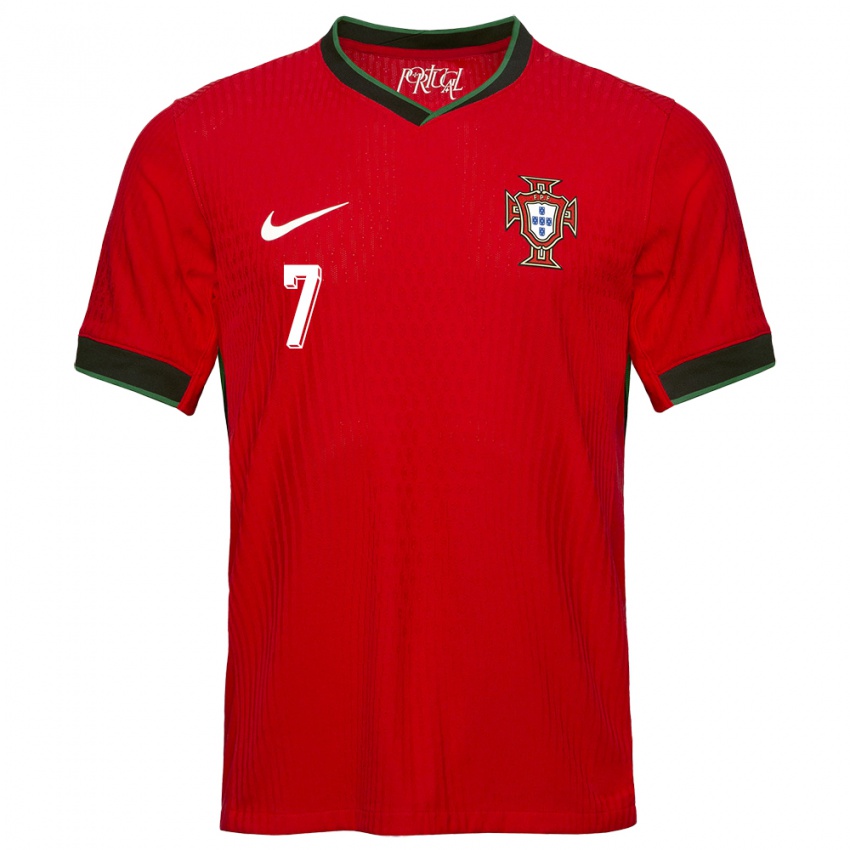 Enfant Maillot Portugal Cristiano Ronaldo #7 Rouge Tenues Domicile 24-26 T-Shirt Suisse