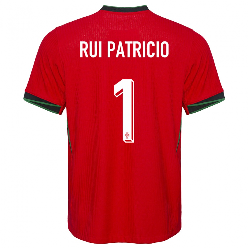 Enfant Maillot Portugal Rui Patricio #1 Rouge Tenues Domicile 24-26 T-Shirt Suisse