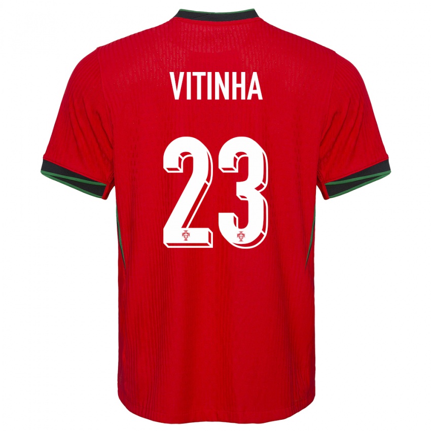 Enfant Maillot Portugal Vitinha #23 Rouge Tenues Domicile 24-26 T-Shirt Suisse