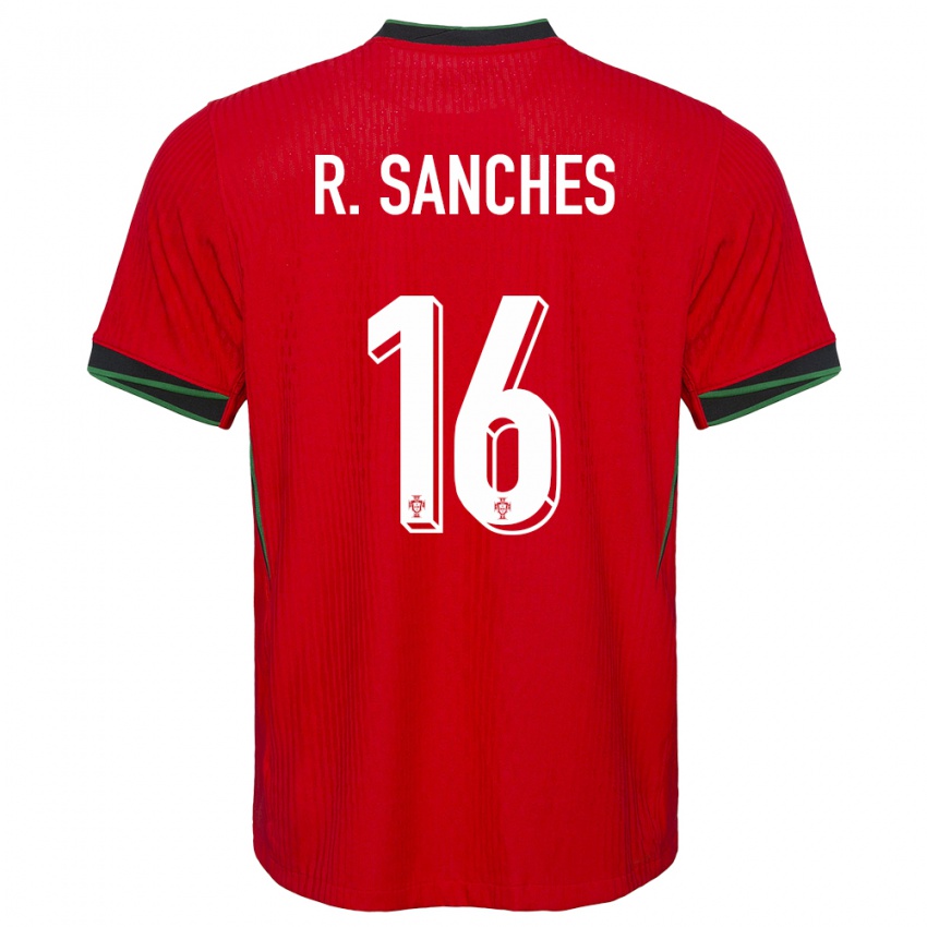 Enfant Maillot Portugal Renato Sanches #16 Rouge Tenues Domicile 24-26 T-Shirt Suisse