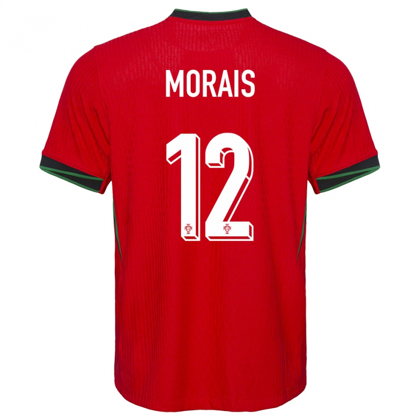 Enfant Maillot Portugal Patricia Morais #12 Rouge Tenues Domicile 24-26 T-Shirt Suisse