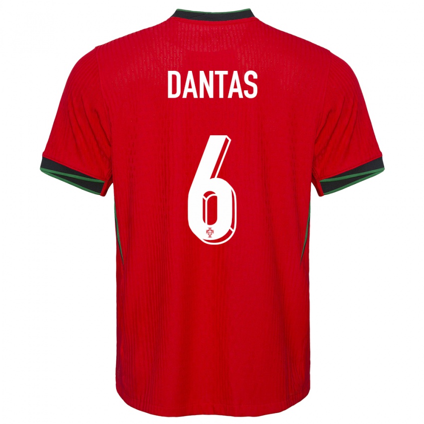 Enfant Maillot Portugal Tiago Dantas #6 Rouge Tenues Domicile 24-26 T-Shirt Suisse