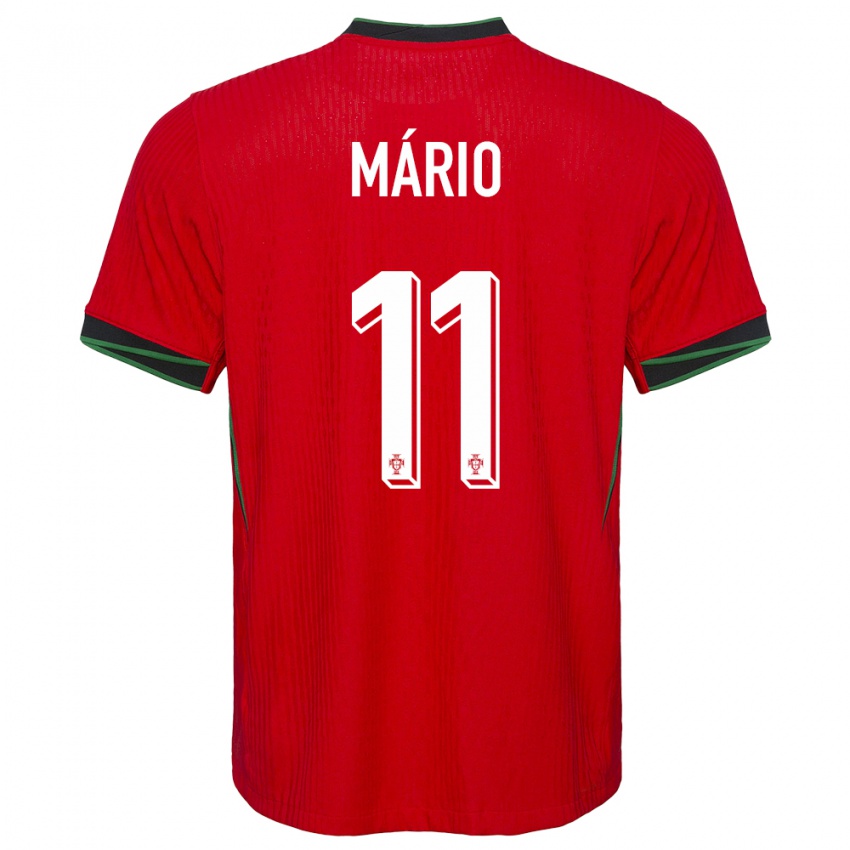 Enfant Maillot Portugal Joao Mario #11 Rouge Tenues Domicile 24-26 T-Shirt Suisse