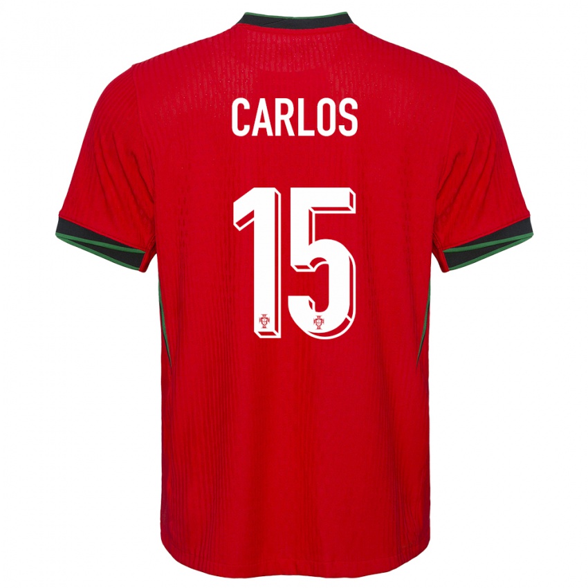 Enfant Maillot Portugal Ze Carlos #15 Rouge Tenues Domicile 24-26 T-Shirt Suisse