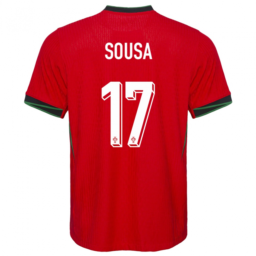 Enfant Maillot Portugal Vasco Sousa #17 Rouge Tenues Domicile 24-26 T-Shirt Suisse