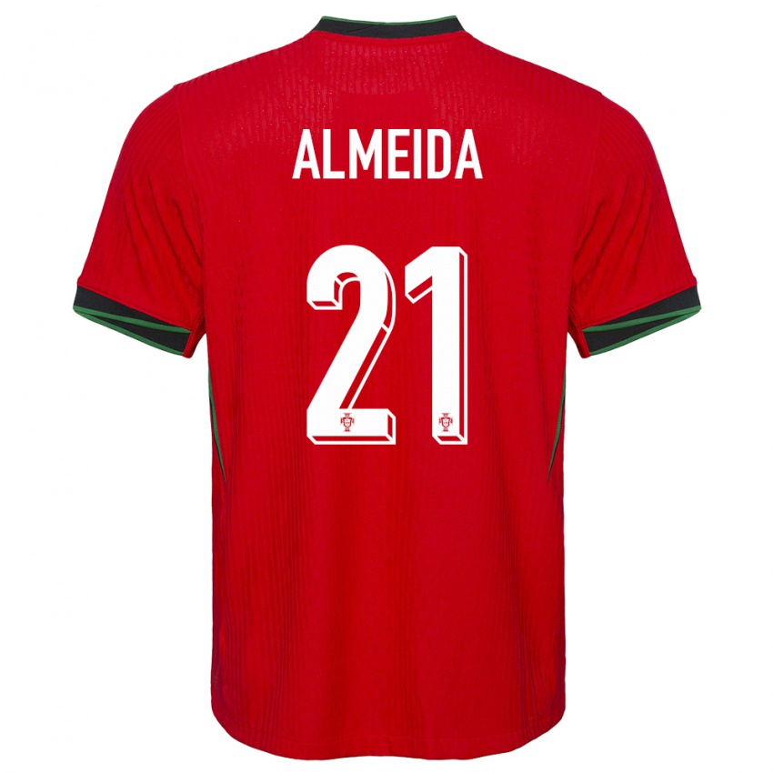 Kinder Portugal Andre Almeida #21 Rot Heimtrikot Trikot 24-26 T-Shirt Schweiz
