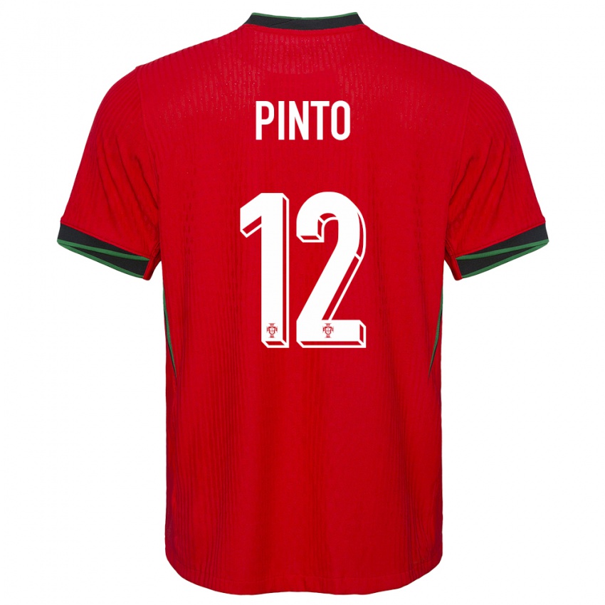 Enfant Maillot Portugal Diogo Pinto #12 Rouge Tenues Domicile 24-26 T-Shirt Suisse