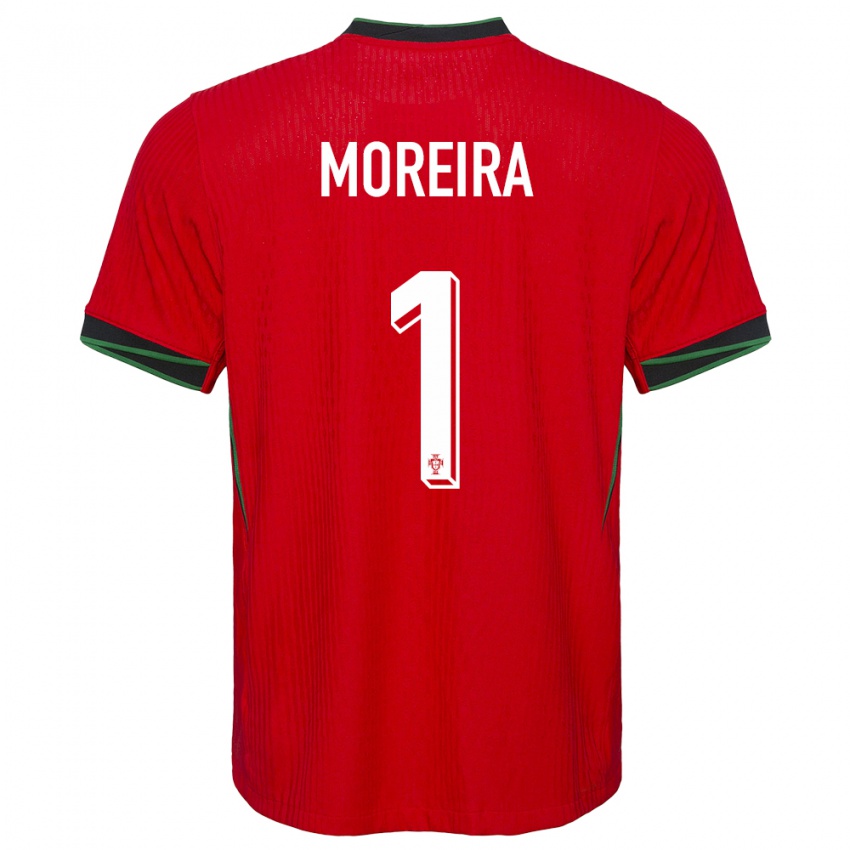 Enfant Maillot Portugal Andre Moreira #1 Rouge Tenues Domicile 24-26 T-Shirt Suisse