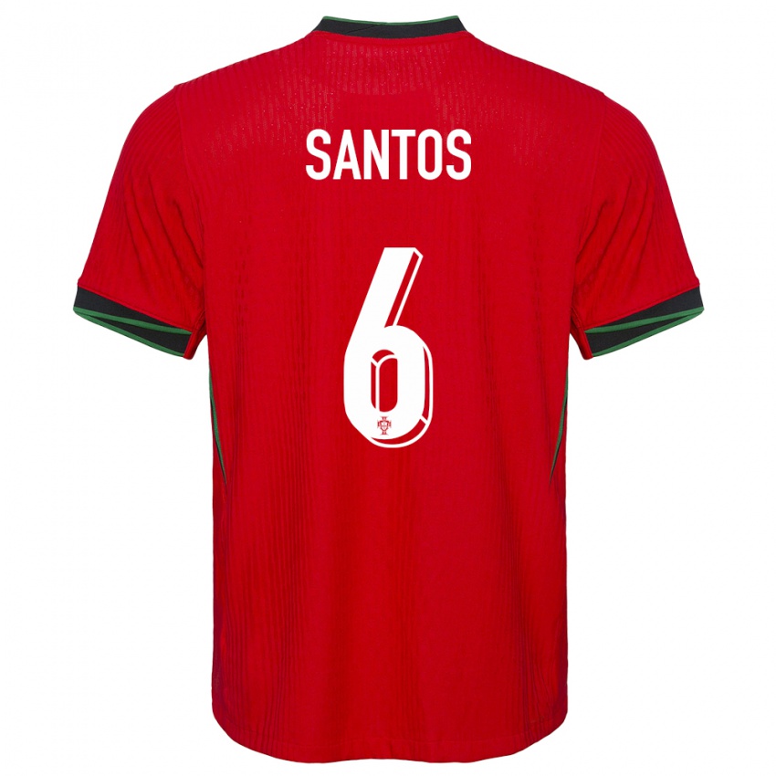 Kinder Portugal Vasco Santos #6 Rot Heimtrikot Trikot 24-26 T-Shirt Schweiz