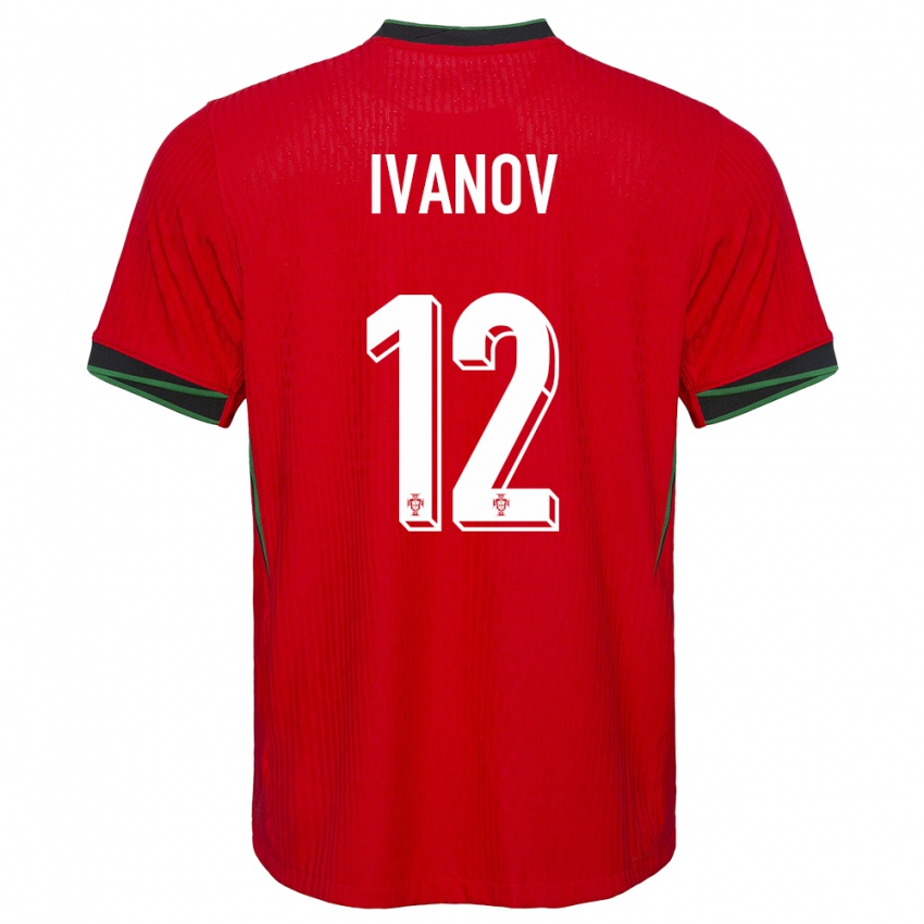 Kinder Portugal David Ivanov #12 Rot Heimtrikot Trikot 24-26 T-Shirt Schweiz