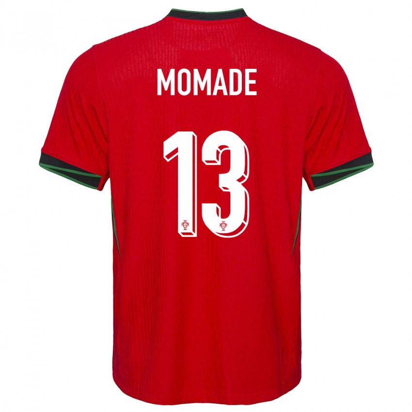 Enfant Maillot Portugal Rayhan Momade #13 Rouge Tenues Domicile 24-26 T-Shirt Suisse