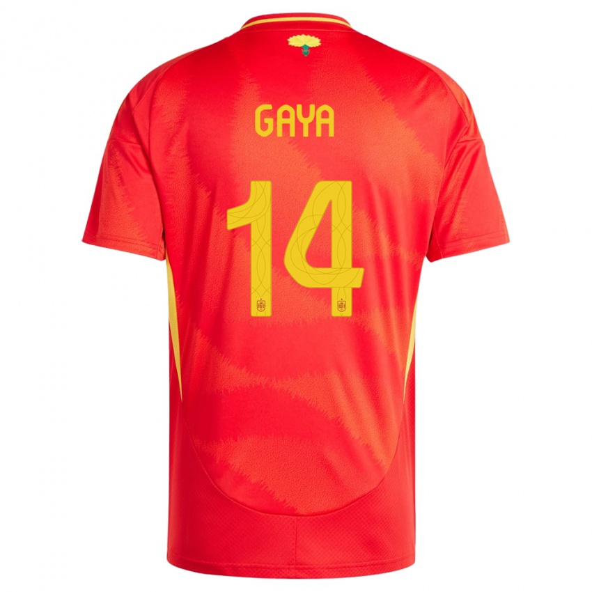 Kinder Spanien Jose Gaya #14 Rot Heimtrikot Trikot 24-26 T-Shirt Schweiz