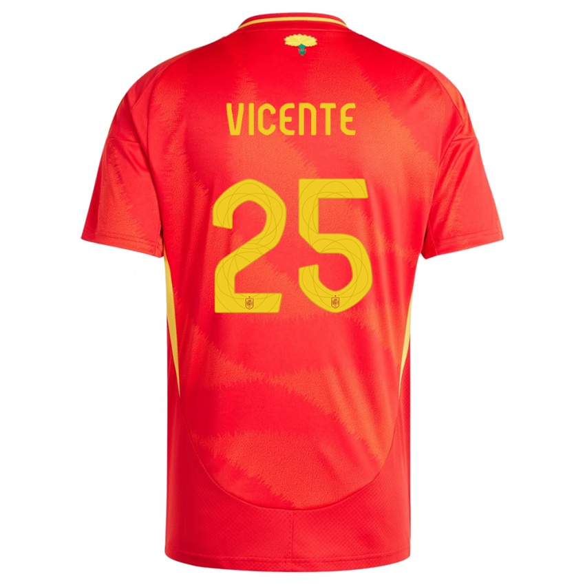 Kinder Spanien Ainhoa Vicente #25 Rot Heimtrikot Trikot 24-26 T-Shirt Schweiz