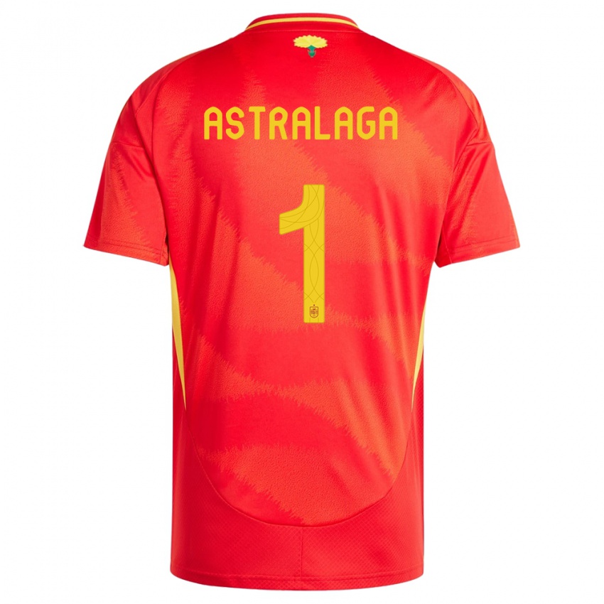 Kinder Spanien Ander Astralaga #1 Rot Heimtrikot Trikot 24-26 T-Shirt Schweiz