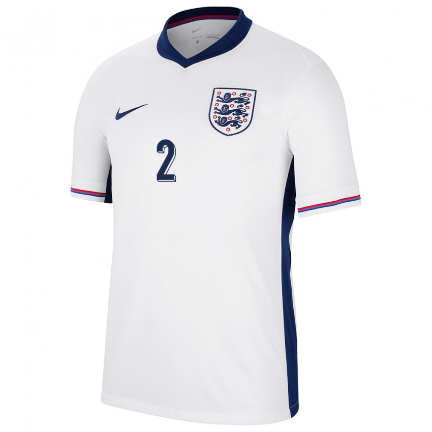 Enfant Maillot Angleterre Lucy Bronze #2 Blanc Tenues Domicile 24-26 T-Shirt Suisse