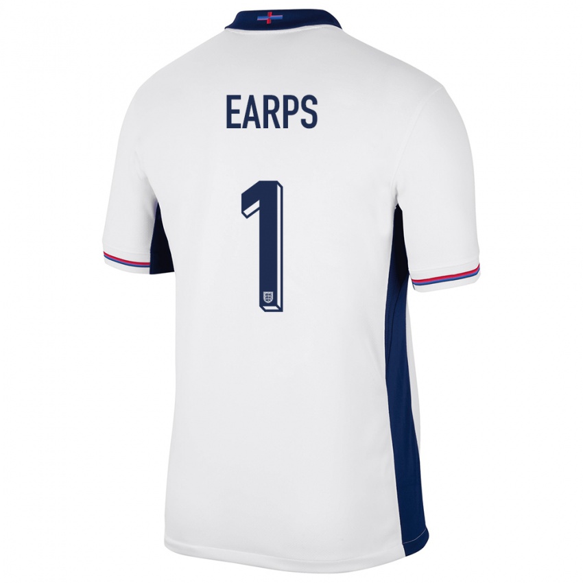 Kinder England Mary Earps #1 Weiß Heimtrikot Trikot 24-26 T-Shirt Schweiz