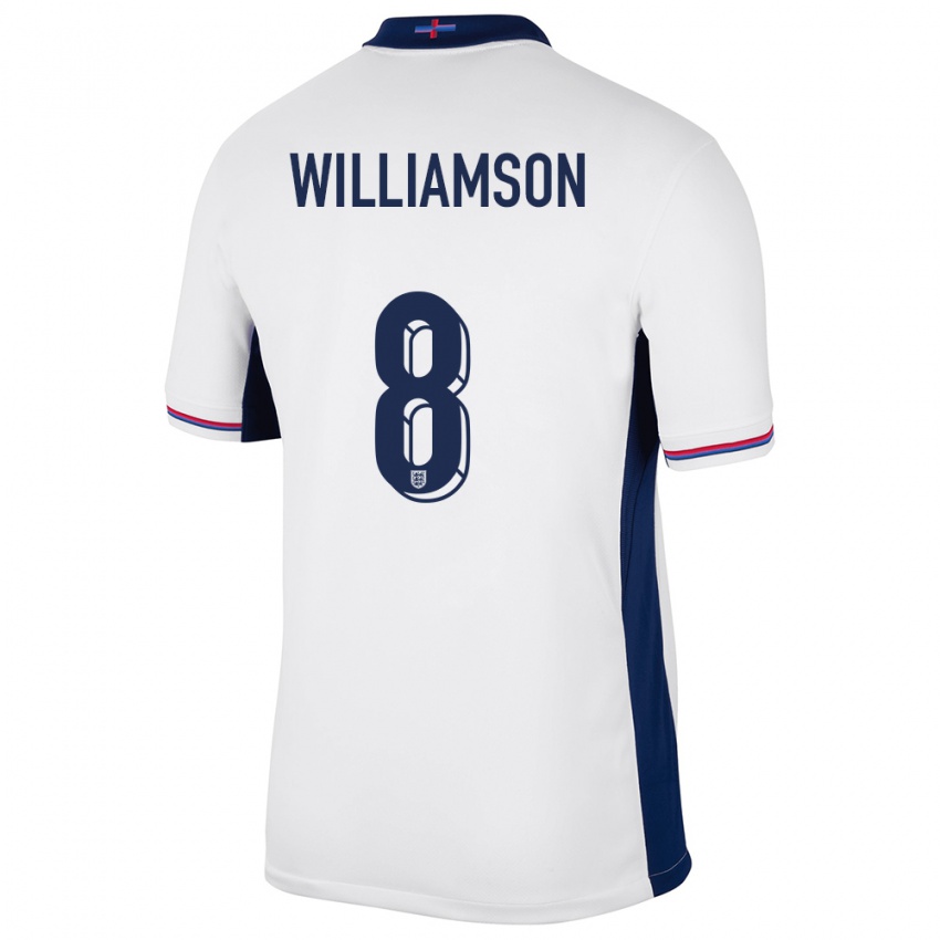 Kinder England Leah Williamson #8 Weiß Heimtrikot Trikot 24-26 T-Shirt Schweiz