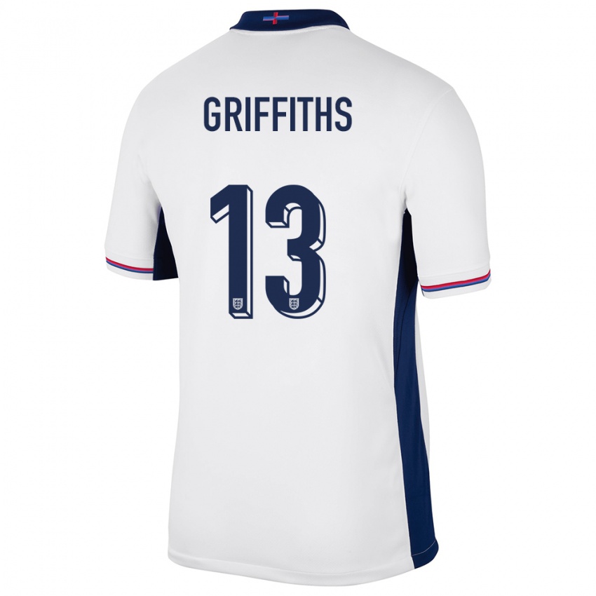 Kinder England Josh Griffiths #13 Weiß Heimtrikot Trikot 24-26 T-Shirt Schweiz