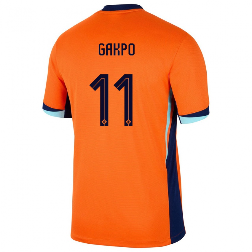 Kinder Niederlande Cody Gakpo #11 Orange Heimtrikot Trikot 24-26 T-Shirt Schweiz