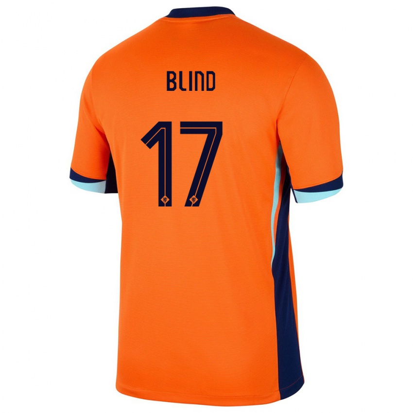 Enfant Maillot Pays-Bas Daley Blind #17 Orange Tenues Domicile 24-26 T-Shirt Suisse