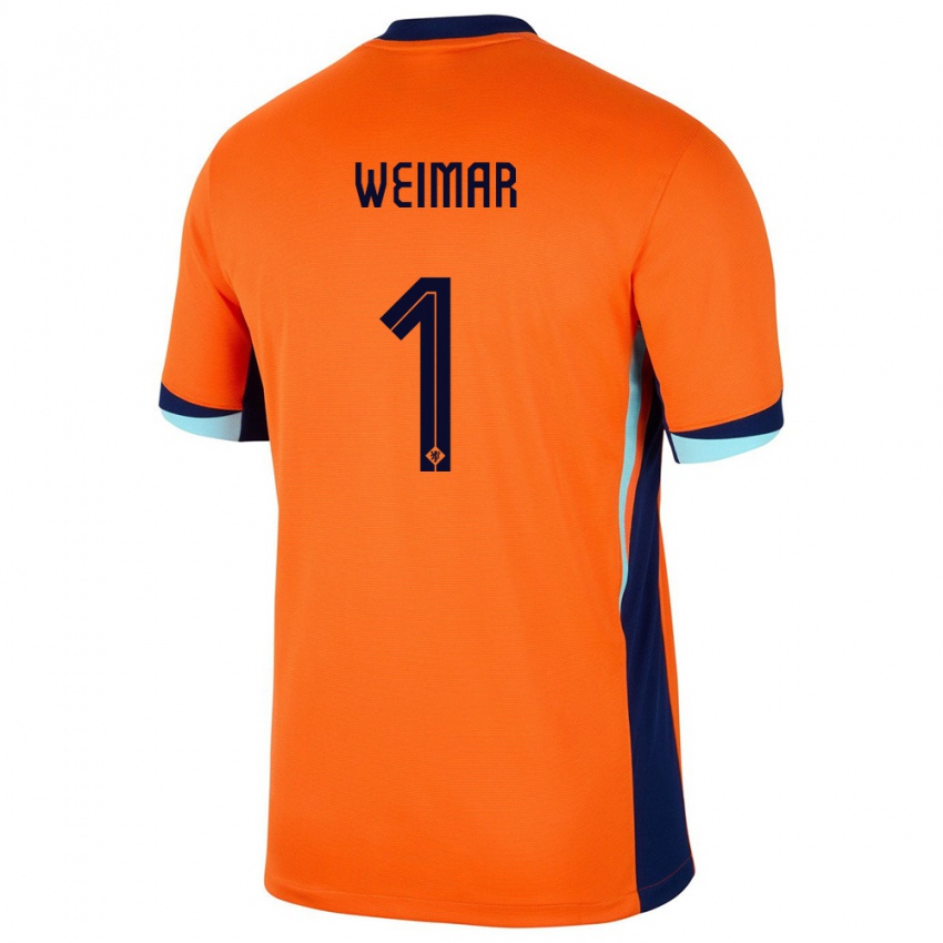 Enfant Maillot Pays-Bas Jacintha Weimar #1 Orange Tenues Domicile 24-26 T-Shirt Suisse