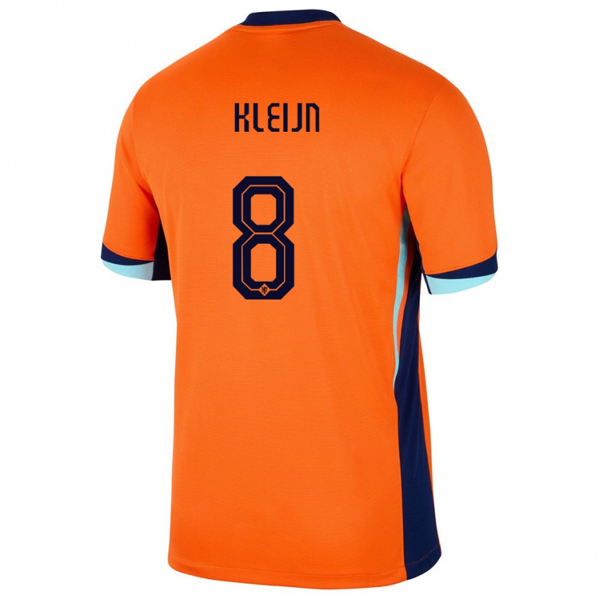 Enfant Maillot Pays-Bas Mike Kleijn #8 Orange Tenues Domicile 24-26 T-Shirt Suisse