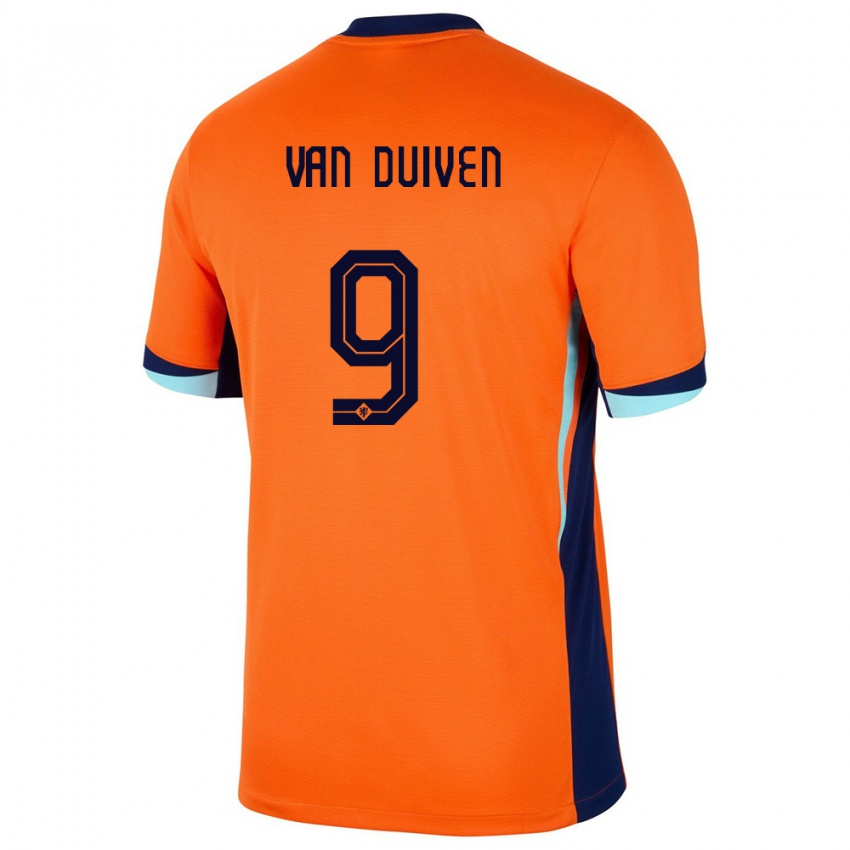 Enfant Maillot Pays-Bas Jason Van Duiven #9 Orange Tenues Domicile 24-26 T-Shirt Suisse