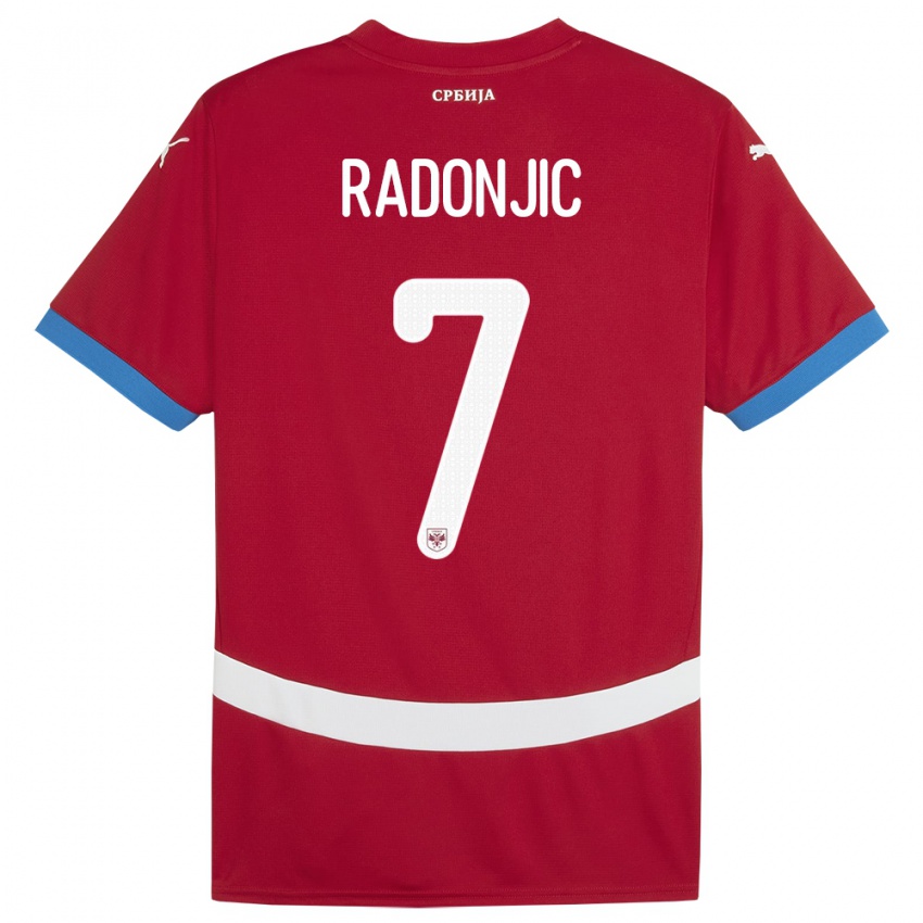 Kinder Serbien Nemanja Radonjic #7 Rot Heimtrikot Trikot 24-26 T-Shirt Schweiz