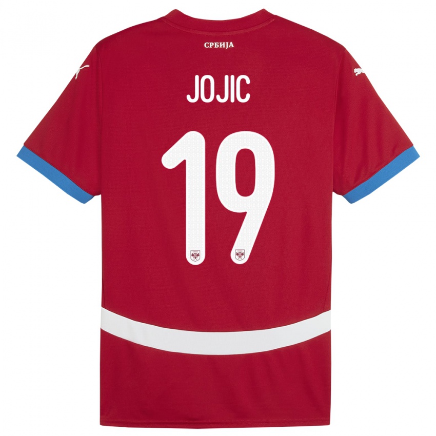 Kinder Serbien Nikola Jojic #19 Rot Heimtrikot Trikot 24-26 T-Shirt Schweiz