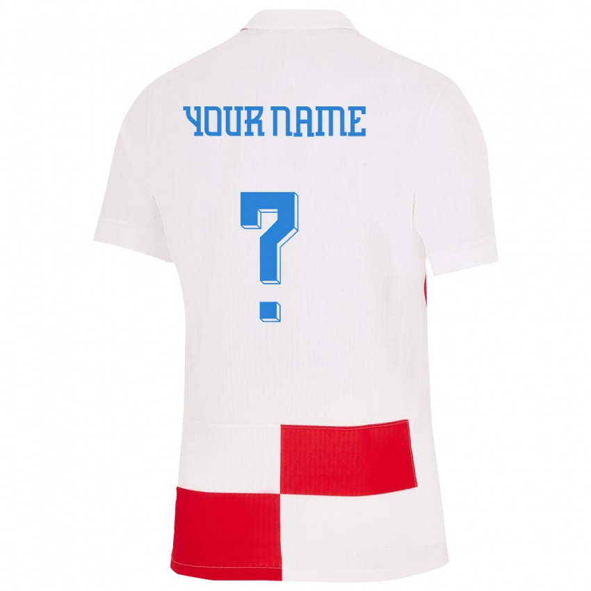 Kinder Kroatien Ihren Namen #0 Weiß Rot Heimtrikot Trikot 24-26 T-Shirt Schweiz