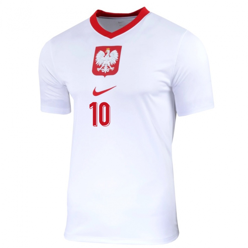 Kinder Polen Piotr Zielinski #10 Weiß Heimtrikot Trikot 24-26 T-Shirt Schweiz