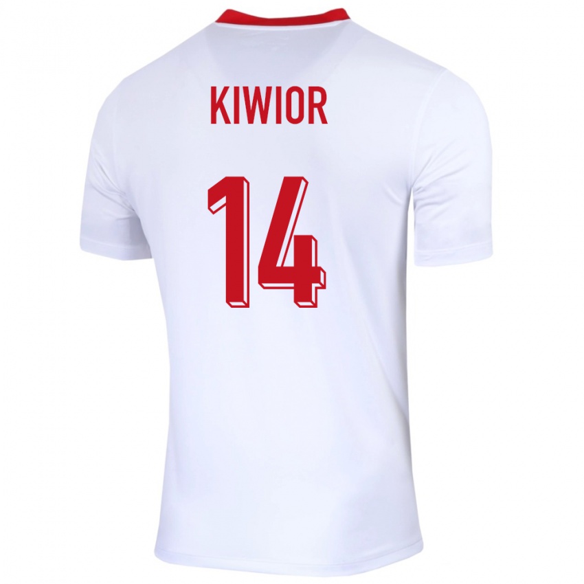 Kinder Polen Jakub Kiwior #14 Weiß Heimtrikot Trikot 24-26 T-Shirt Schweiz