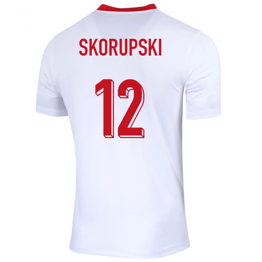 Kinder Polen Lukasz Skorupski #12 Weiß Heimtrikot Trikot 24-26 T-Shirt Schweiz